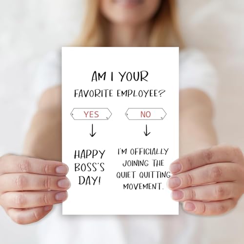 Funny Boss's Day Greeting Card - Am I Your Favorite Employee
