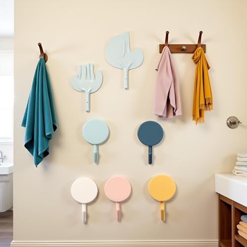 5 Colorful Self-Adhesive Hooks for Home Storage & Organization