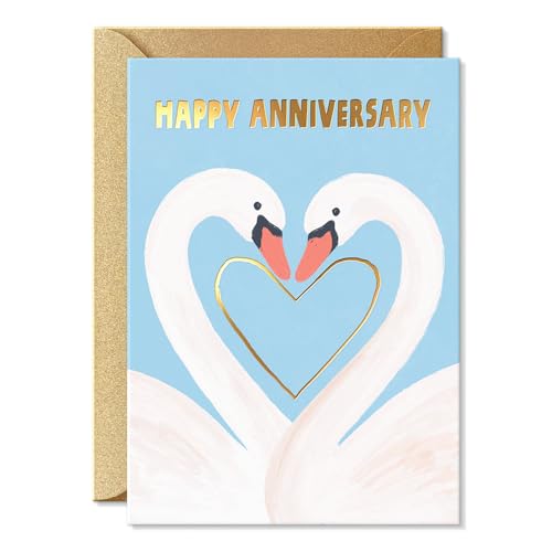 Elegant Gold Foil Anniversary Card – 5"x7" Premium Cardstock