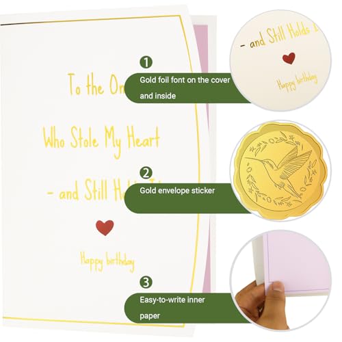 Gold Foil Birthday Card for Boyfriend or Girlfriend