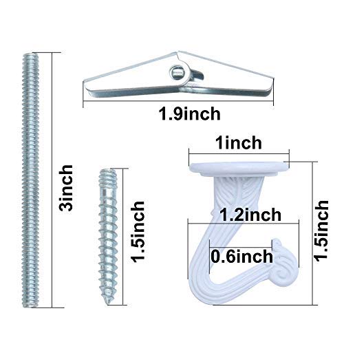 Heavy Duty Ceiling Hooks for Hanging Plants - 6 Sets