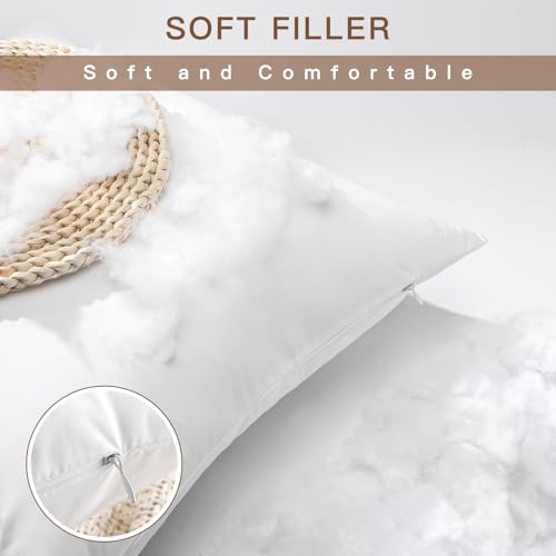 OTOSTAR 16x16 Inch Throw Pillow Insert - Fluffy Decorative Cushion Stuffer (1 Pack, White)