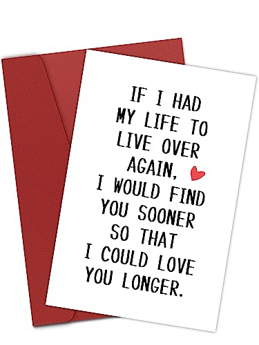 Funny Anniversary Card with Romantic Poem for Husband & Wife