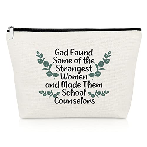 School Counselor Appreciation Makeup Bag Gift - Cotton Travel Pouch