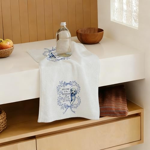 Blue and White Chinoiserie Decorative Hand Towels - 16x24 Inch