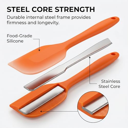 5-Piece Silicone Spatula Set - Heat Resistant, BPA-Free, Non-Stick