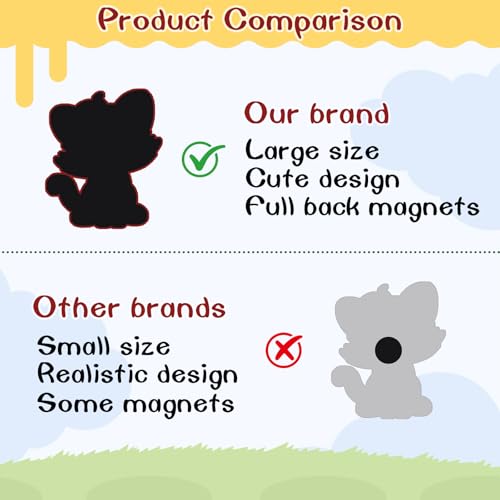 Farm Animals Magnetic Fridge Magnets Set - 14 Large Wooden Toys