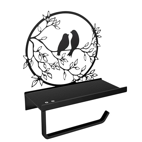 Bird Branch Toilet Paper Holder - Whimsical Metal Bathroom Decor