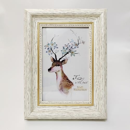 5x7 White Plastic Photo Frame - Front Opening, 7x9 Overall Size