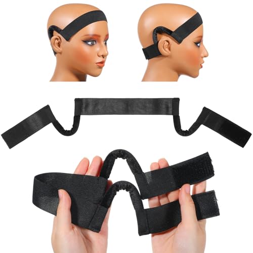 Ptwola 2 Pcs Earless Wig Melting Band for Lace Fronts, Non-Slip Elastic Grip