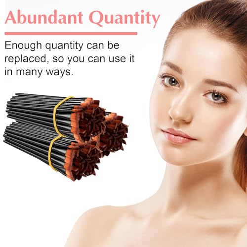 50 Pcs Disposable Angled Eyebrow Brush & Eyeliner Tint Applicator