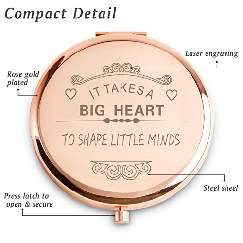 Personalized Teacher Compact Mirror - Appreciation & Thank You Gift
