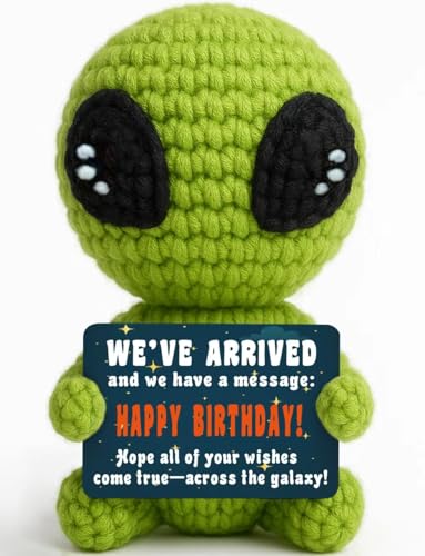 Handmade Crochet Alien Birthday Gift | Unique Space-Themed Decor