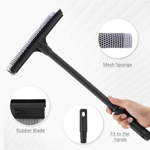 Conliwell 2-in-1 Window Squeegee & Sponge Cleaner Tool (16")