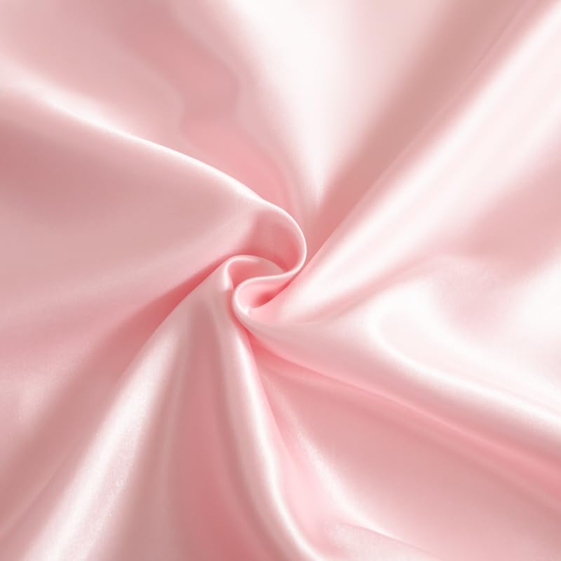 Pink Ruffle Satin Pillowcase Set of 2 | 20x26 inches