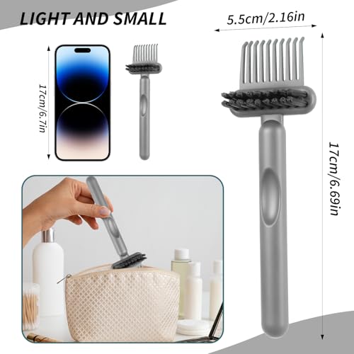 Yuanchu 2-in-1 Hair Brush Cleaner Tool - Dual-Sided Grey Comb