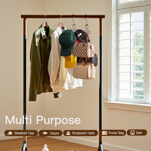 Ulimart Metal Hat Hanger - Rotatable Closet Hat Organizer, Black (2-Pack)