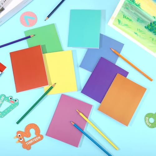 Prudiut 8 Pack A6 Blank Sketchbooks with 12 Colored Pencils