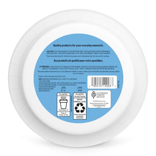 Amazon Basics Disposable Paper Bowls, 20 Oz, 50 Count