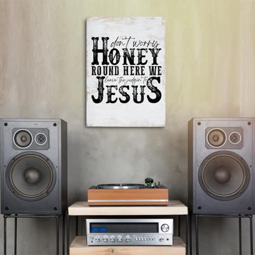 Religious Wall Art Canvas Print - JesusJudgin Variation - 11x15 Inches