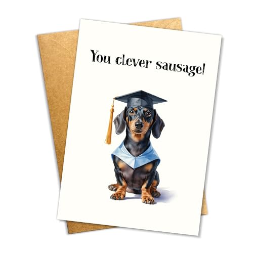 Funny Pet-Themed Graduation Card for Animal Lovers - 5.3x8 Inches