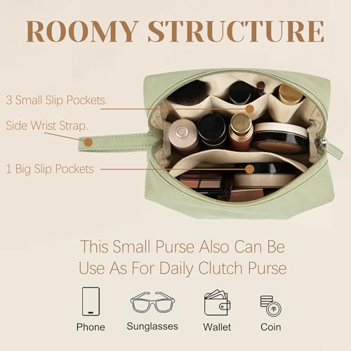 MUHUASHI Mini Waterproof Makeup Bag & Toiletry Organizer Clutch