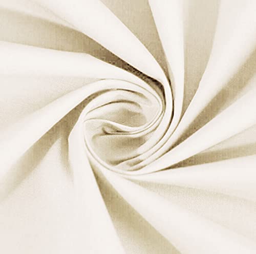 100% Natural Cotton Percale Fitted Crib Sheet - Cream