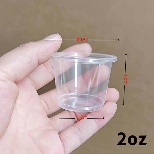 Cynohesta 0.75oz Disposable Plastic Shot Glasses - 200 Clear Sample Cups for Tasting & Drinking