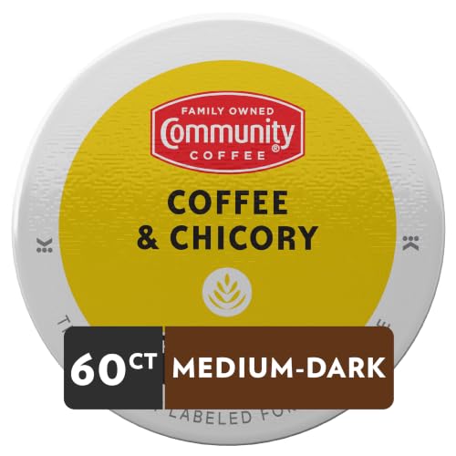 Community Coffee & Chicory K-Cups, Medium Dark Roast, 60 Count (6 Packs)