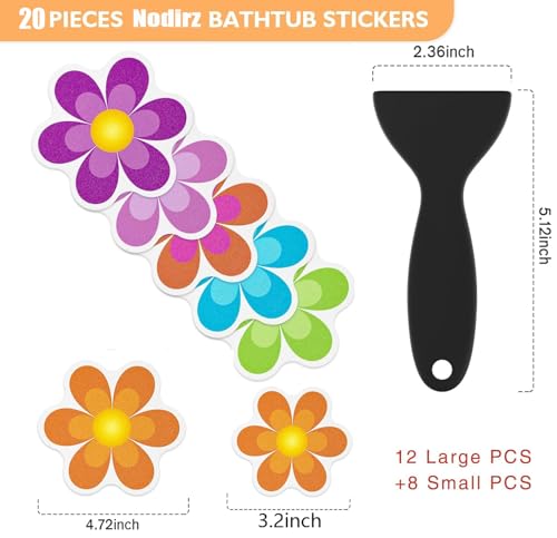 20 PCS Non-Slip Bathtub Stickers - Waterproof Safety Decals