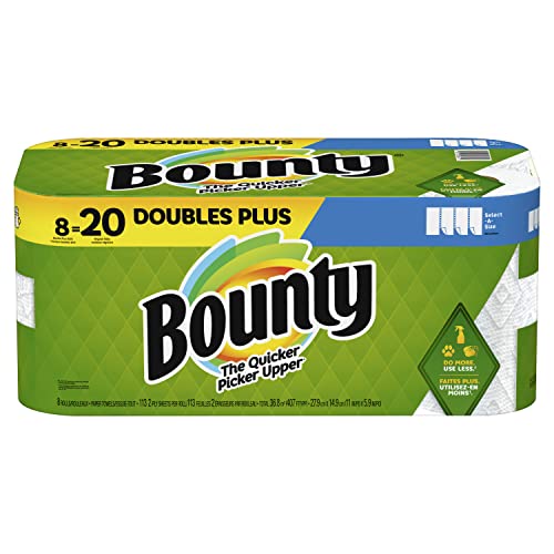 Bounty Select-A-Size Paper Towels Pack of 8 Double Plus Rolls 113 Sheets Each