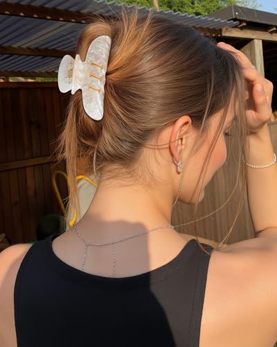 Molans Lucky Number 111 Acrylic Hair Claw Clip for Thick Hair