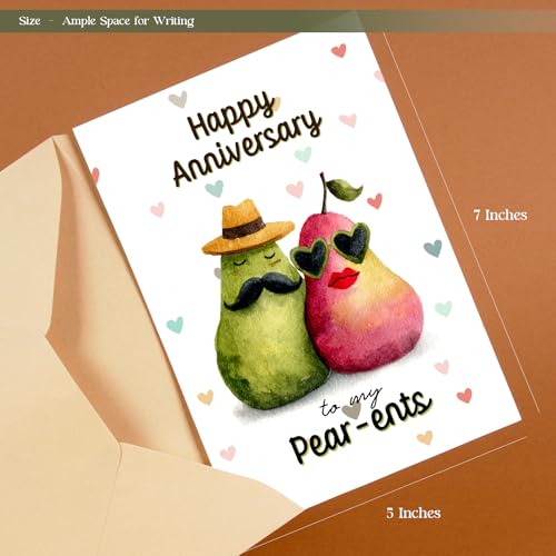 Funny Anniversary Card for Parents - Premium Quality Greeting Card