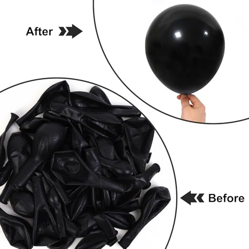 150pcs Black Balloons Kit - Latex Balloons for Parties & Events