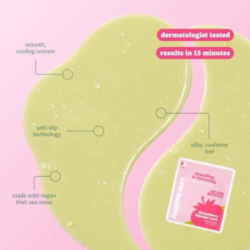 ESW Beauty Strawberry Matcha Latte Under Eye Patches with Hyaluronic Acid