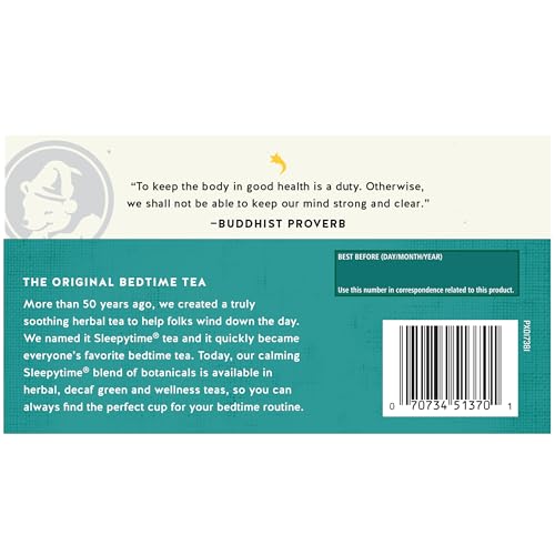 Celestial Seasonings Sleepytime Throat Tamer Herbal Tea - Caffeine Free, 20 Tea Bags (Pack of 1)