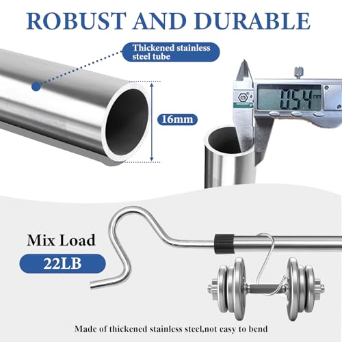 Greeily 50-inch Extendable Clothes Hook Pole Stainless Steel Reach & Hanging Tool