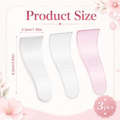 Azefnuhk 3-Piece Reusable Non-Stick Plastic Hair Wax Applicator Spatulas