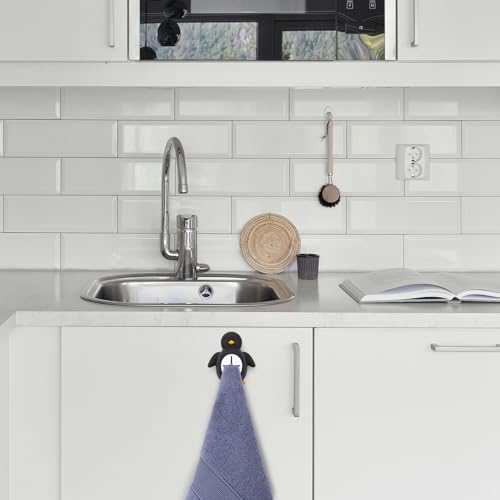 Cute Penguin Silicone Towel Holder for Kitchen & Bathroom