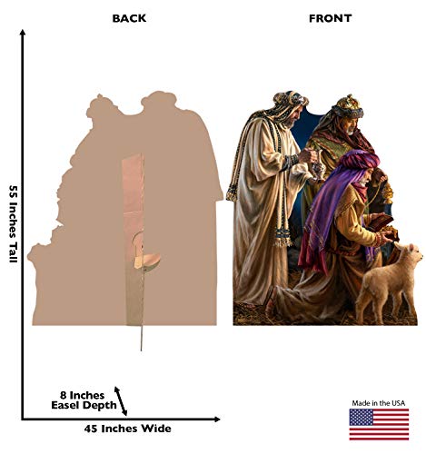 Cardboard People Three Wise Men Cardboard Cutout - Dona Gelsinger Art, 55"