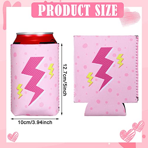 12 Pcs Pink Neoprene Can Cooler Sleeves - Insulated Beer Insulators