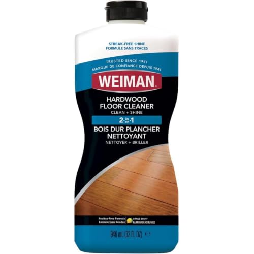 Weiman Hardwood Floor Cleaner 32 oz - Streak-Free Finish, Safe for Finished & Laminate Floors (Pack of 1)