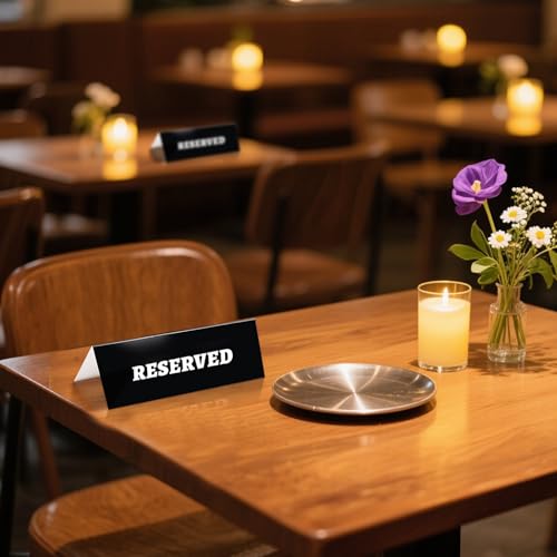 Reserved Table Sign for Weddings & Events - 6 Pack, 7.8x5.5in