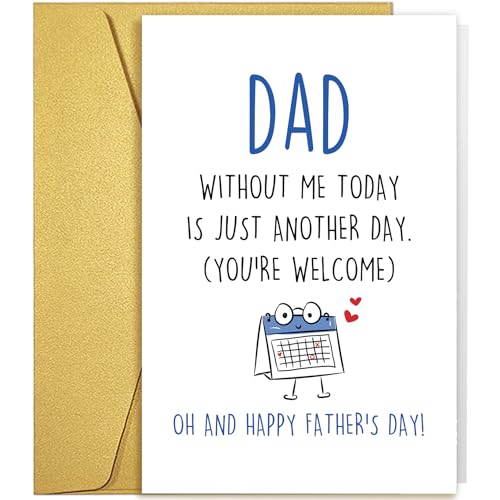 Funny Father's Day Card from Daughter Son - Humorous Dad Greeting Card