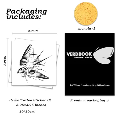 Semi-Permanent Temporary Tattoo Sheets - Waterproof Long-Lasting Realistic Body Art