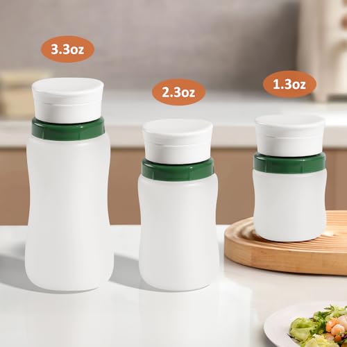 BULGILIA 1.3-Oz Squeeze Bottles - BPA-Free Condiment Containers, Leak Proof, 2 Pack