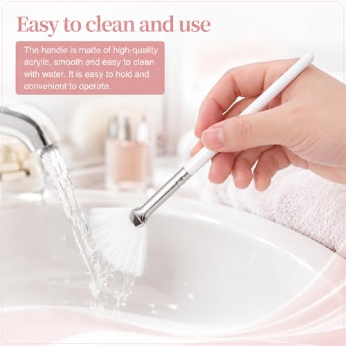 Auteonsa Facial Fan Brushes 2-Pack, Soft Nylon Face Mask Applicator