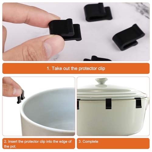 Gosknor 12pcs Dutch Oven Lid Protector Clips - Silicone Kitchen Accessories