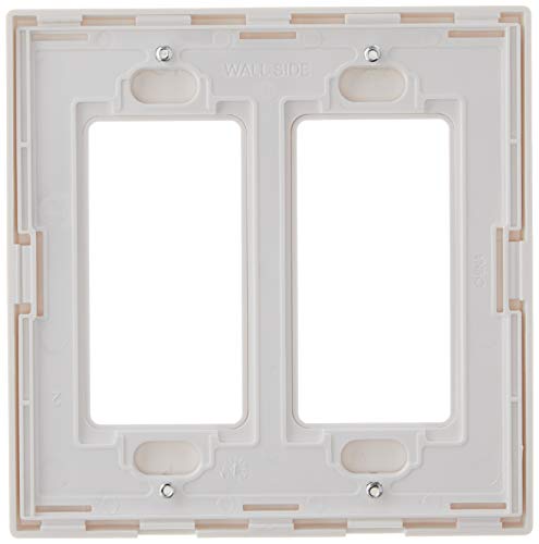 Leviton 2-Gang Decora Plus Screwless Wall Plate, White - 80309-SW