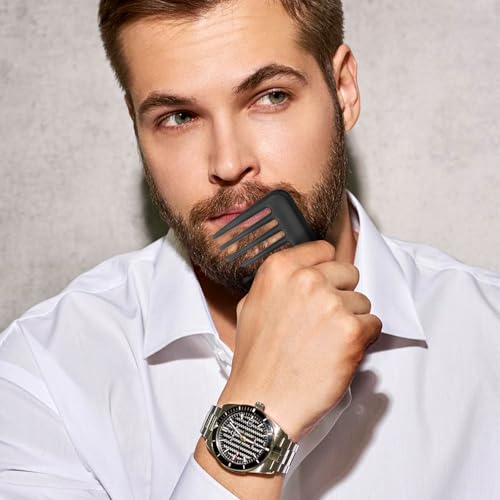 Mozeat Lens Mini Travel Wide Tooth Comb - Black Pocket Hair Comb
